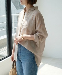 qualite scape（カリテ スケープ）の「【大人シアーシャツ】バックスリットシアーシャツ 後ろ姿映える 大人の抜け感 体型カバー 春服 夏服（シャツ/ブラウス）」