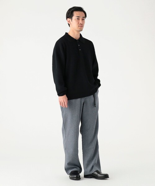 B:MING by BEAMS（ビーミングバイビームス）の「12ゲージ 片畦 ニット ポロ（ユニセックス）（ニット/セーター・メンズ・ブラウン/ブラック・S/XL/L/M）」の3枚目の写真