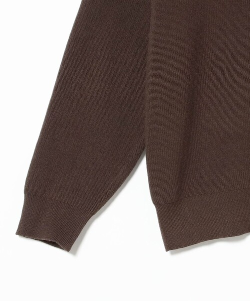 B:MING by BEAMS（ビーミングバイビームス）の「12ゲージ 片畦 ニット ポロ（ユニセックス）（ニット/セーター・メンズ・ブラウン/ブラック・S/XL/L/M）」の9枚目の写真
