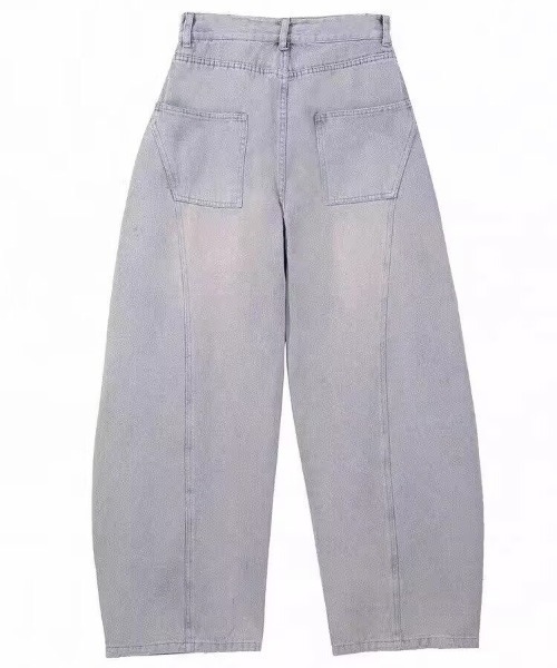 FreeZone（フリーゾーン）の「ルーズフィットダメージワイドデニムパンツ（デニムパンツ・メンズ・ライトブルー・S/M/L）」の6枚目の写真