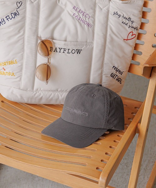 OUTDOOR PRODUCTS(アウトドアプロダクツ)の「【OUTDOOR PRODUCTS(アウトドアプロダクツ)】別注ギャザーベルトキャップ(キャップ・レディース・ピンク/アイボリー/チャコール・FREE)」の3枚目の写真