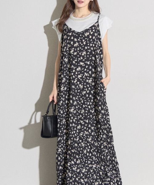 美品♡BCBGmaxazria 花柄　コルセット　ワンピース　細身Mサイズ セール】【ZOZO限定】アソート小花柄キャミワンピース