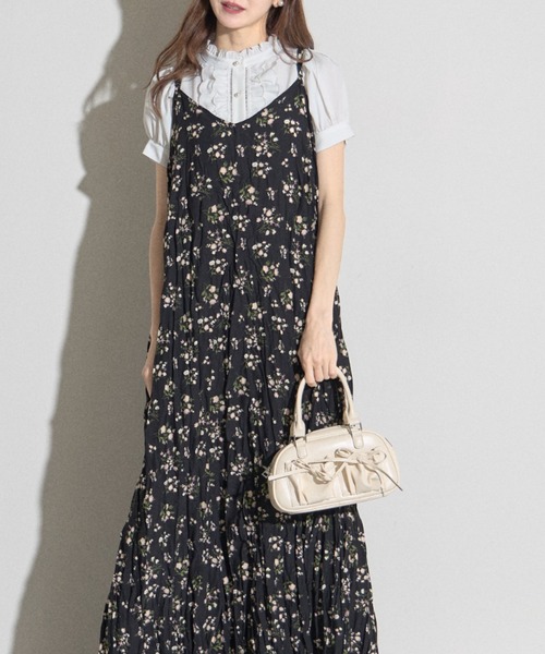 新品　トッコクローゼット　ワンピース 新品 トッコクローゼット ハートネック ワンピース tocco 花柄