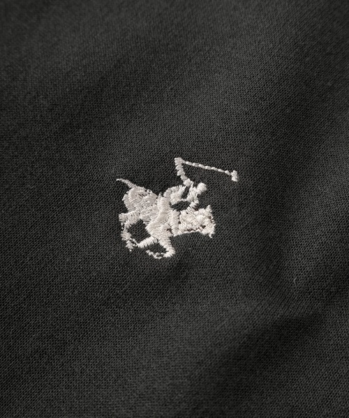 BEVERLY HILLS POLO CLUB（ビバリーヒルズポロクラブ）の「【71】【BEVERLY HILLS POLO CLUB/ビバリーヒルズポロクラブ】ワンポイント刺繍  ミニ裏毛 ラグランステッチ コンパクトT/半袖Tシャツ（Tシャツ/カットソー・レディース・チャコールグレー/アッシュグレー/ライトブルー・M/L）」の8枚目の写真