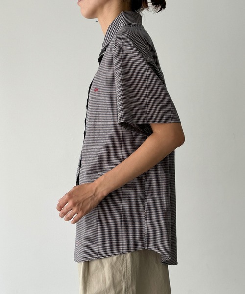 MANOUSH 刺繍入り半袖シャツ 36 Sky Triple Dot Halyard Short Sleeve - Mizzen+Main