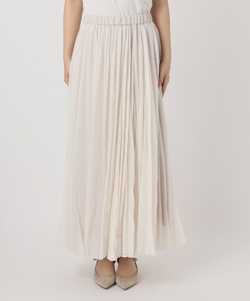 セール】ヴィンテージシアーソフトプリーツスカート（スカート