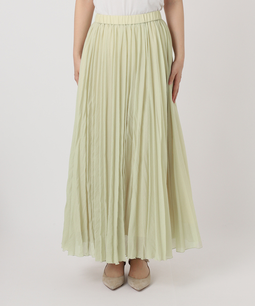 ヴィンテージシアーソフトプリーツスカート（スカート）｜NOBLE