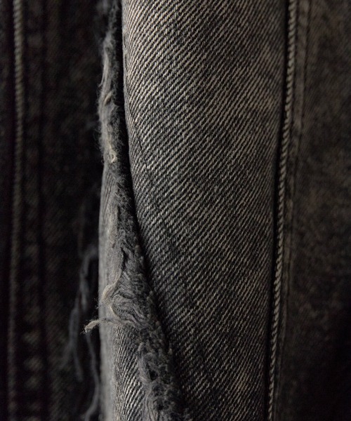 Theater code（シアターコード）の「Crushed denim half pants/フリンジデニムハーフパンツ（デニムパンツ・メンズ・ブルー系1/ブラック/ライトブルー・M/L）」の12枚目の写真