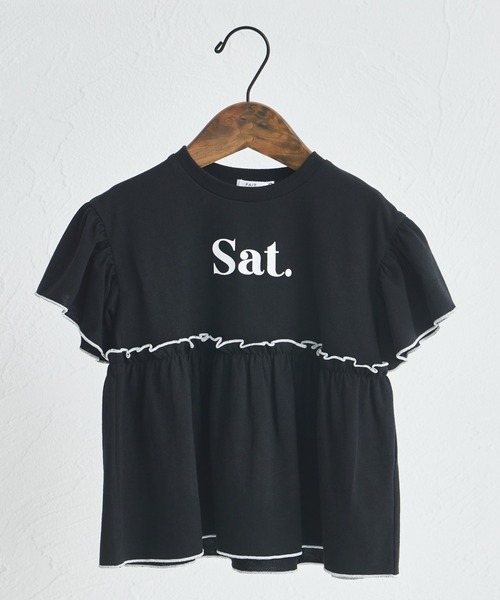 pairmanon(ペアマノン)の「配色ロゴプリント ペプラムデザイン Tシャツ(Tシャツ/カットソー・キッズ・ホワイト/ピンク/グリーン系その他/ブラック/ライトブルー・100/110/120/130/140/150/90)」の20枚目の写真