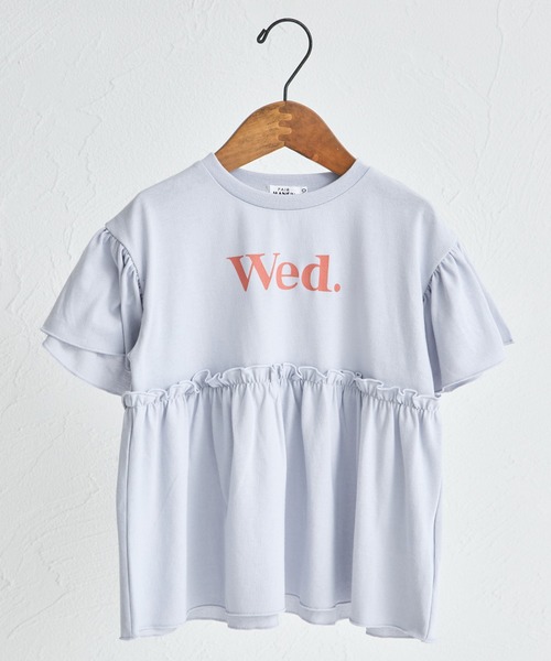 pairmanon(ペアマノン)の「配色ロゴプリント ペプラムデザイン Tシャツ(Tシャツ/カットソー・キッズ・ホワイト/ピンク/グリーン系その他/ブラック/ライトブルー・100/110/120/130/140/150/90)」の21枚目の写真