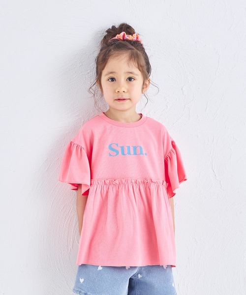 pairmanon(ペアマノン)の「配色ロゴプリント ペプラムデザイン Tシャツ(Tシャツ/カットソー・キッズ・ホワイト/ピンク/グリーン系その他/ブラック/ライトブルー・100/110/120/130/140/150/90)」の13枚目の写真