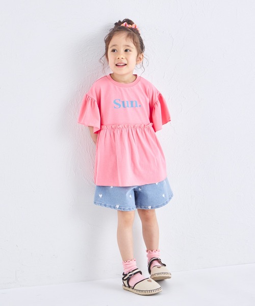 pairmanon(ペアマノン)の「配色ロゴプリント ペプラムデザイン Tシャツ(Tシャツ/カットソー・キッズ・ホワイト/ピンク/グリーン系その他/ブラック/ライトブルー・100/110/120/130/140/150/90)」の16枚目の写真