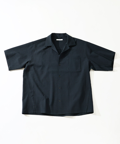 【美品】ATTACHMENT 2023SSオープンカラーシャツ ブラック2(M) 美品】ATTACHMENT 2023SSオープンカラーシャツ ブラック2(M
