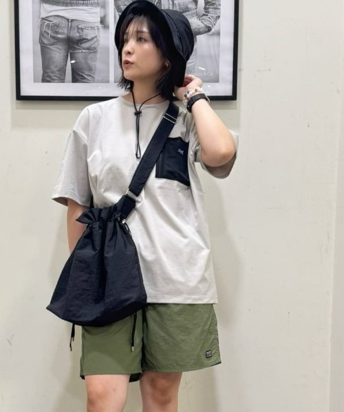 CAMP7（キャンプセブン）の「【店頭で人気】【CAMP7】【ONE OCEAN】（吸水速乾/UPF50＋）ポケットロゴTシャツ（Tシャツ/カットソー・メンズ・ブラック/サックスブルー/ベージュ/ホワイト・L/XL/M）」の3枚目の写真