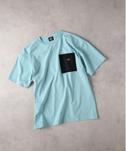 CAMP7（キャンプセブン）の「【店頭で人気】【CAMP7】【ONE OCEAN】（吸水速乾/UPF50＋）ポケットロゴTシャツ（Tシャツ/カットソー・メンズ・ブラック/サックスブルー/ベージュ/ホワイト・L/XL/M）」の16枚目の写真