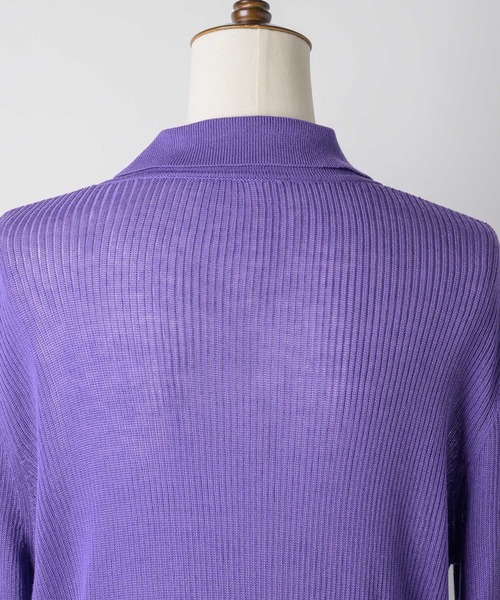 yae(ヤエ)の「Polo cardigan / ポロカーディガン(カーディガン/ボレロ・レディース・グレー/ブラウン/パープル・FREE)」の9枚目の写真