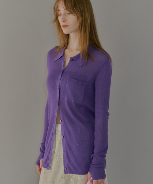 yae(ヤエ)の「Polo cardigan / ポロカーディガン(カーディガン/ボレロ・レディース・グレー/ブラウン/パープル・FREE)」の21枚目の写真