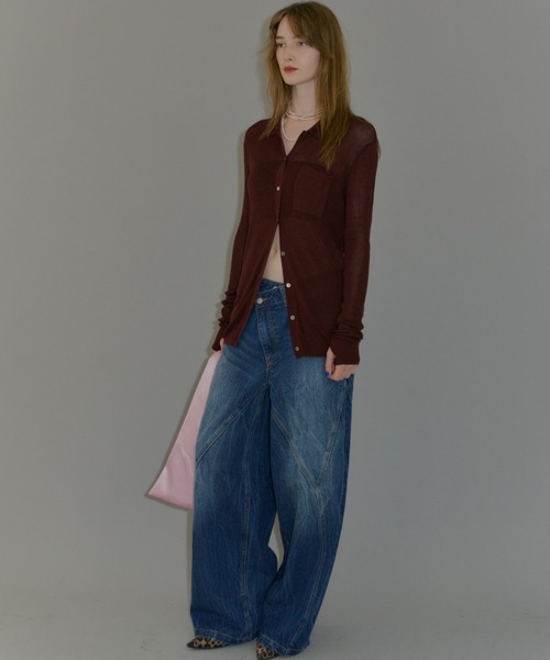 yae（ヤエ）の「Polo cardigan / ポロカーディガン（カーディガン/ボレロ・レディース・グレー/ブラウン/パープル・FREE）」の19枚目の写真