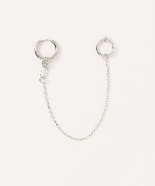 MASHIRO（マシロ）の「【MASHIRO】フェイクリップチェーンピアス イヤーカフ/ユニセックス（MA）（ピアス（両耳用）・レディース・シルバー・FREE）」の11枚目の写真