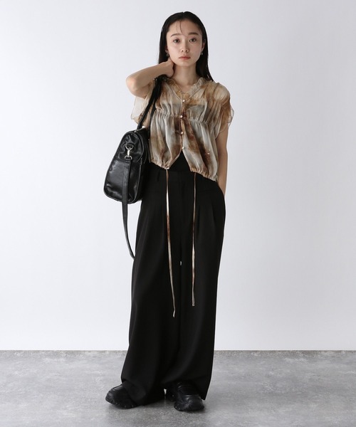 ブラウス シャツ シャーリングシアーVブラウス/578654 レディース セール】シャーリングシアーVブラウス/578654（シャツ/ブラウス