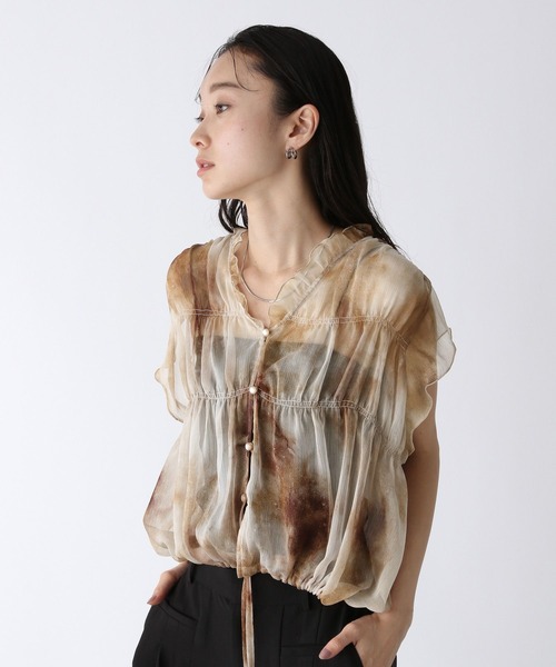 ブラウス シャツ シャーリングシアーVブラウス/578654 レディース セール】シャーリングシアーVブラウス/578654（シャツ/ブラウス