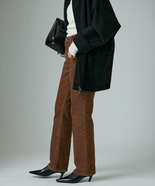 upperhights（アッパーハイツ）の「upper hights アッパーハイツ THE ELISA 103309202/820309202（デニムパンツ・レディース・ブラウン/コバルトブルー・23/26/25/24/27）」の3枚目の写真