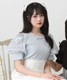 Tシャツ/カットソー パール ネックレス パール」に該当する