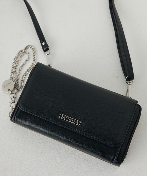 ムルーア（MURUA）/MURUA (ムルーア) ウォレットショルダー MR−W1364 フレームメタル MURUA(ムルーア)ウォレットショルダー MR-W1364 フレームメタル（財布
