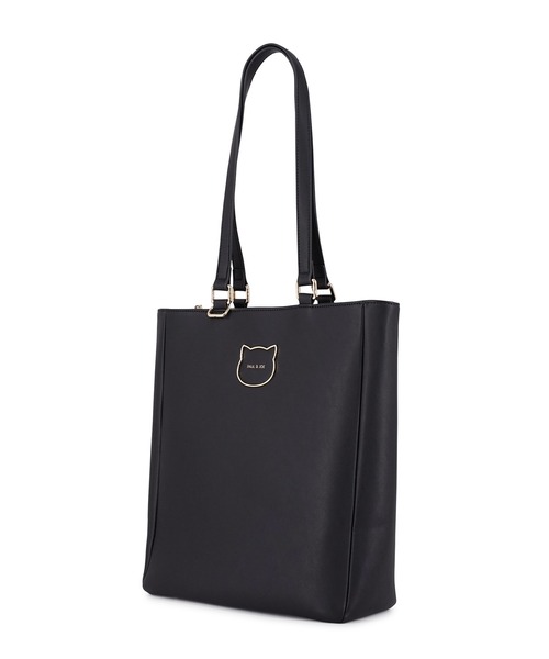 PAUL & JOE ACCESSOIRES(ポールアンドジョーアクセソワ)の「PAUL & JOE ACCESSOIRES (ポール&ジョーアクセソワ)タテ型トートバッグ A4対応 PJA-B1277 ビッグキャットメタル(トートバッグ・レディース・ブラウン/ブラック/パープル・FREE)」の7枚目の写真