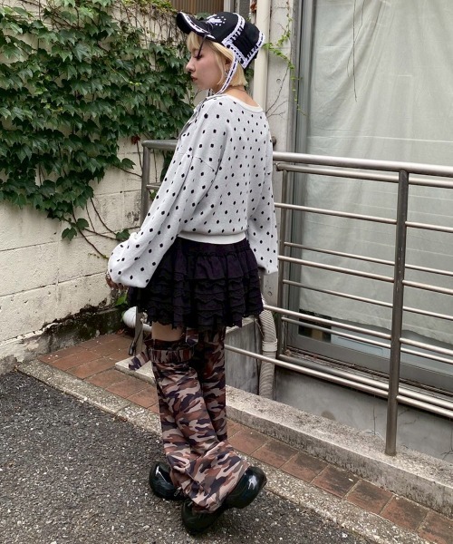 Candy Stripper（キャンディストリッパー）の「COTTON LACE FRILL スカート（スカート・レディース・ピンク/オフホワイト/ブラック・FREE）」の14枚目の写真