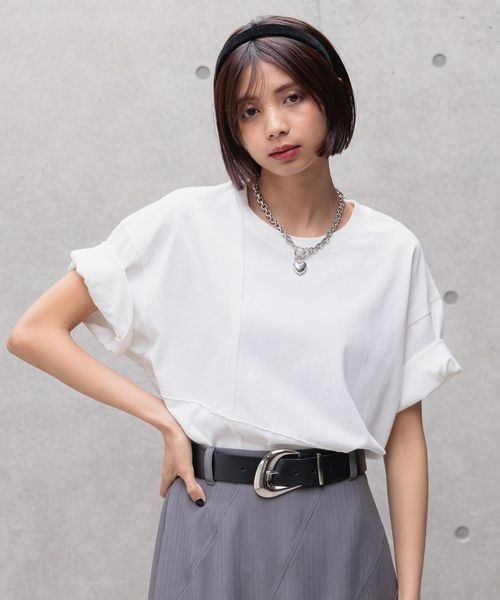 PAGEBOY(ページボーイ)の「USEDライクカコウT(Tシャツ/カットソー・レディース・ブラック/グレー系その他/オフホワイト/ブルー系その他・MEDIUM/LARGE)」の8枚目の写真