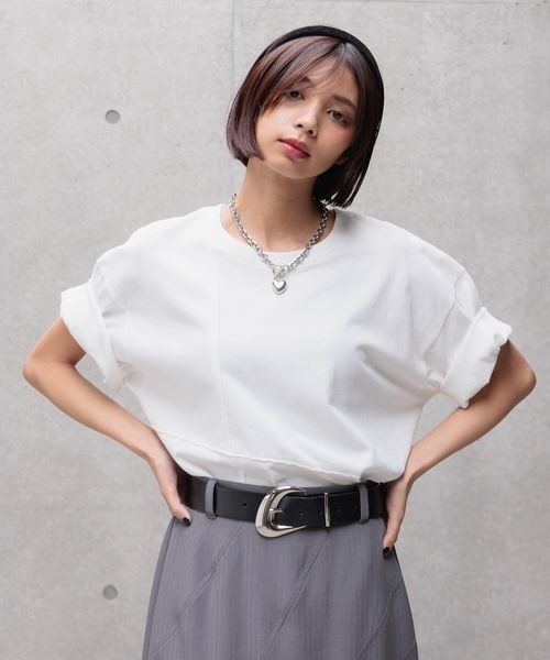 PAGEBOY(ページボーイ)の「USEDライクカコウT(Tシャツ/カットソー・レディース・ブラック/グレー系その他/オフホワイト/ブルー系その他・MEDIUM/LARGE)」の9枚目の写真