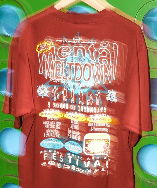 MENTAL MELTDOWN TEE(Tシャツ/カットソー)|HUF(ハフ)の MENTAL MELTDOWN TEE(Tシャツ/カットソー)|HUF(ハフ)の