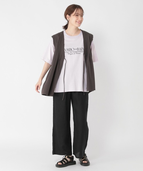 studio CLIP（スタディオクリップ）の「アソートカラーロゴTシャツ（Tシャツ/カットソー・レディース・オフホワイト/アイボリー/チャコール/ラベンダー・FREE）」の6枚目の写真