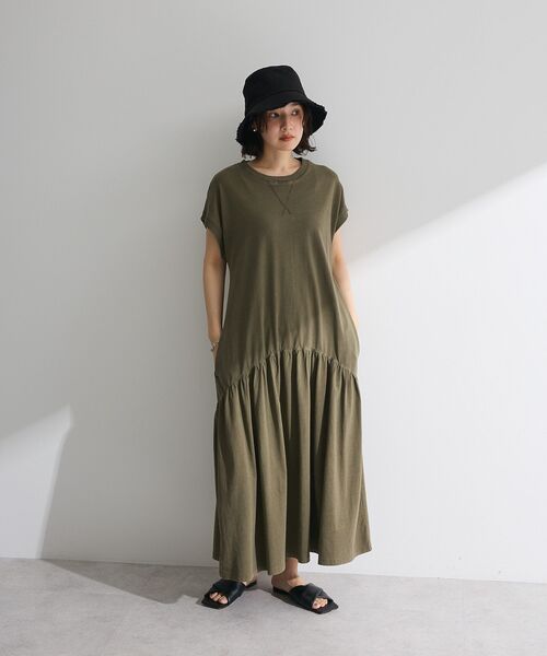 Sugar spoon（シュガースプーン）の「・SUGAR SPOON フレンチギャザーカットワンピ（ワンピース・レディース・カーキ/ダークベージュ/チャコールグレー・FREE）」の14枚目の写真