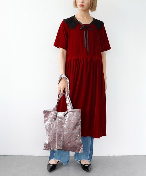 Three Four Time（ｽﾘｰﾌｫｰﾀｲﾑ）の「ハートエンブロイダリートート（トートバッグ・レディース・グレー/ブラック/ブラウン/ホワイト・FREE）」の11枚目の写真