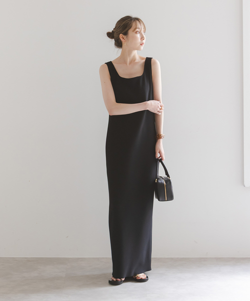 洗える】ニットライクジョーゼット2wayワンピース（ワンピース