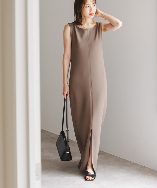 Noble（ノーブル）の「【洗える】ニットライクジョーゼット2wayワンピース（ワンピース・レディース・カーキ/ブラック・36/38）」の7枚目の写真