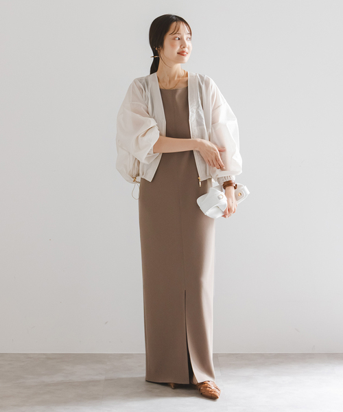 洗える】ニットライクジョーゼット2wayワンピース（ワンピース