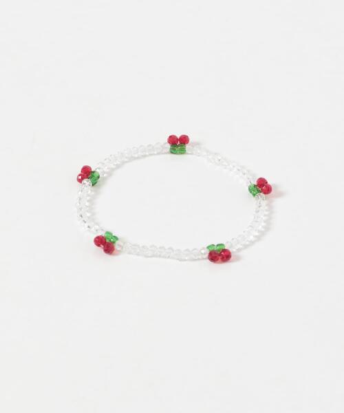 SMELLY(スメリー)の「チェリーモチーフクリアビーズブレスレット(ブレスレット・レディース・クリア・-)」の3枚目の写真