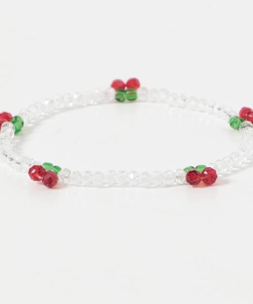 SMELLY(スメリー)の「チェリーモチーフクリアビーズブレスレット(ブレスレット・レディース・クリア・-)」の2枚目の写真