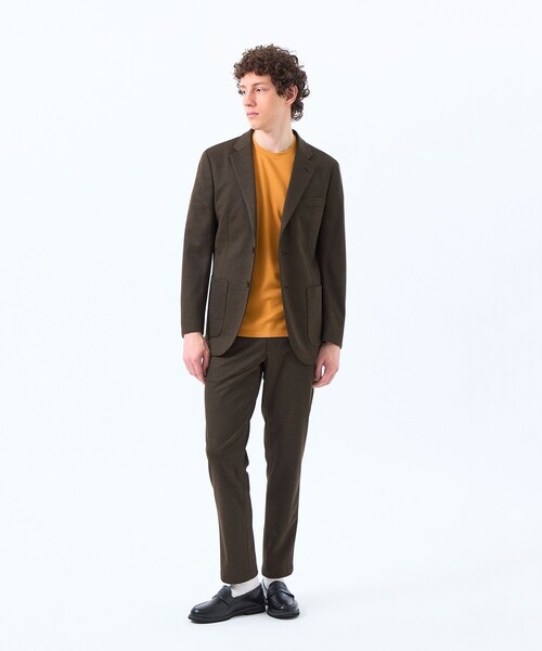 MACKINTOSH PHILOSOPHY（ﾏｯｷﾝﾄｯｼｭ ﾌｨﾛｿﾌｨｰ）の「テーラードジャージー パンツ ウール混メッシュジャージー（スラックス・メンズ・ダークネイビー/ブラック/チャコールグレー/ダークブラウン・42/40/38）」の7枚目の写真