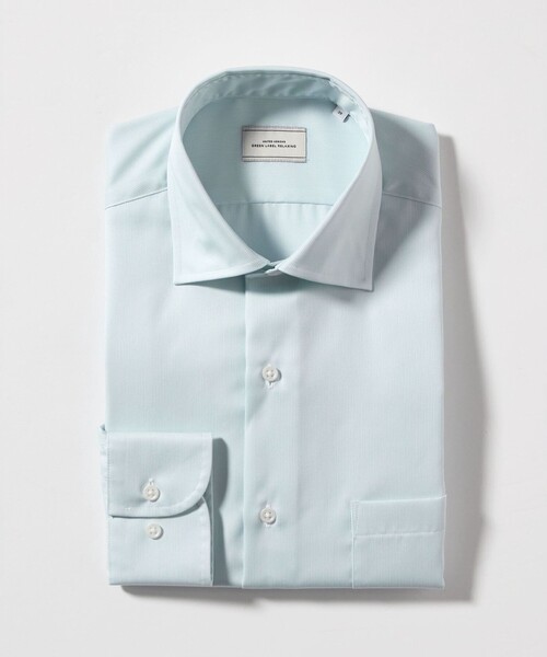 セール】コットン ナローストライプ ワイドカラー ドレスシャツ