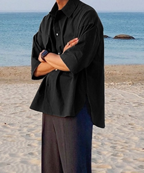 NOWLE（ノウル）の「【NOWLE】リラックスフィット ワークポケット シャツ（シャツ/ブラウス・メンズ・ブラック/カーキ/グレー・MEDIUM/LARGE）」の6枚目の写真