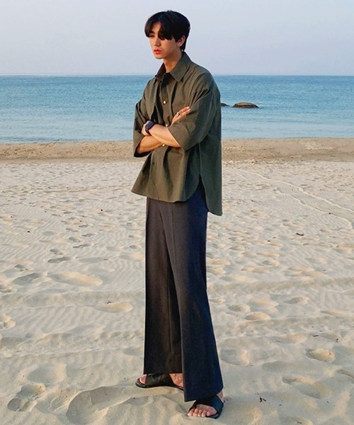 NOWLE（ノウル）の「【NOWLE】リラックスフィット ワークポケット シャツ（シャツ/ブラウス・メンズ・ブラック/カーキ/グレー・MEDIUM/LARGE）」の15枚目の写真