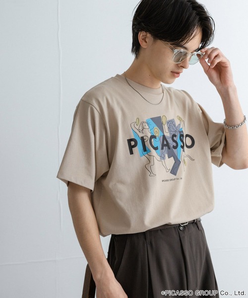 SENSE OF PLACE by URBAN RESEARCH（センスオブプレイスバイアーバンリサーチ）の「PICASSO SHORT-SLEEVE T-SHIRTS B（Tシャツ/カットソー・メンズ・ブラック/ホワイト/グリーン/ベージュ・MEDIUM/LARGE）」の3枚目の写真