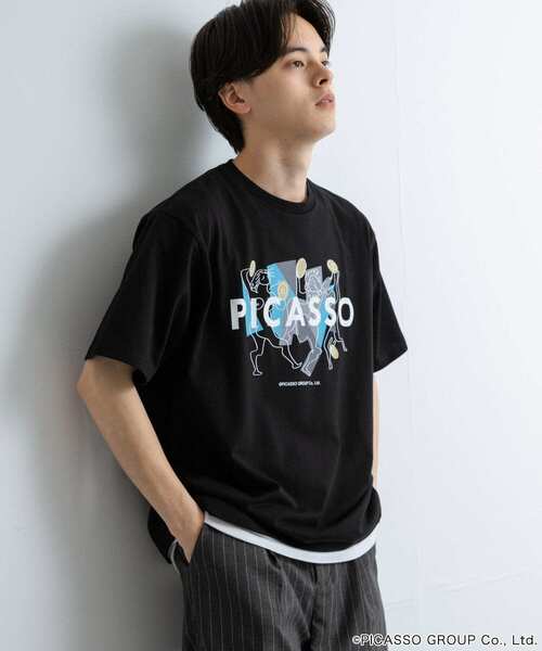 SENSE OF PLACE by URBAN RESEARCH（センスオブプレイスバイアーバンリサーチ）の「PICASSO SHORT-SLEEVE T-SHIRTS B（Tシャツ/カットソー・メンズ・ブラック/ホワイト/グリーン/ベージュ・MEDIUM/LARGE）」の2枚目の写真