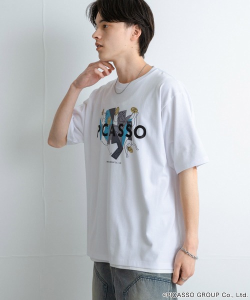 SENSE OF PLACE by URBAN RESEARCH（センスオブプレイスバイアーバンリサーチ）の「PICASSO SHORT-SLEEVE T-SHIRTS B（Tシャツ/カットソー・メンズ・ブラック/ホワイト/グリーン/ベージュ・MEDIUM/LARGE）」の17枚目の写真