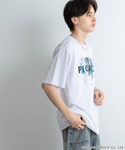 SENSE OF PLACE by URBAN RESEARCH（センスオブプレイスバイアーバンリサーチ）の「PICASSO SHORT-SLEEVE T-SHIRTS B（Tシャツ/カットソー・メンズ・ブラック/ホワイト/グリーン/ベージュ・MEDIUM/LARGE）」の18枚目の写真