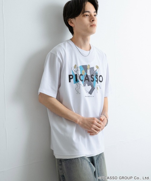 SENSE OF PLACE by URBAN RESEARCH（センスオブプレイスバイアーバンリサーチ）の「PICASSO SHORT-SLEEVE T-SHIRTS B（Tシャツ/カットソー・メンズ・ブラック/ホワイト/グリーン/ベージュ・MEDIUM/LARGE）」の20枚目の写真